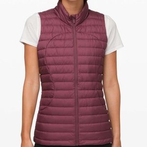 nwot Lululemon Pack it Down Vest, Color Plumful